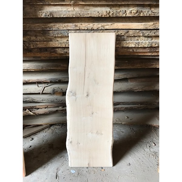 Baumscheibe, Massivholz Tischplatte, Bartresen, unbesäumt, Handwerk, Eiche 100x35-40x3cm